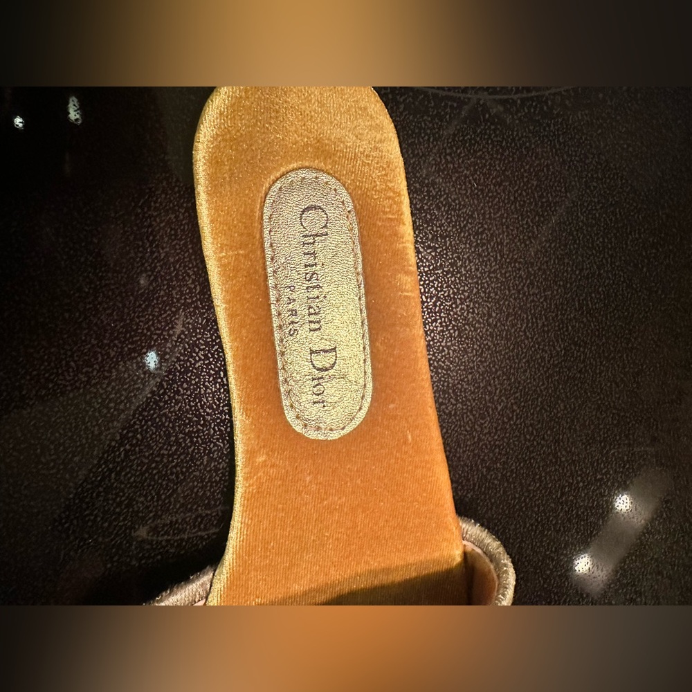 Christian Dior Slides velvet with Dustbag size 41 or US 10 - Picture 6 of 7